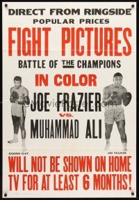 3e514 JOE FRAZIER VS MUHAMMAD ALI FIGHT PICTURES 1sh '71 boxing battle of champions from ringside!