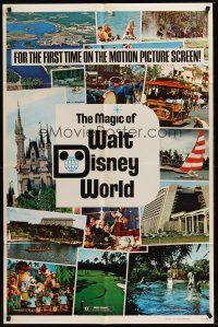3e586 MAGIC OF WALT DISNEY WORLD 1sh '72 great theme park scenes for the first time on screen!
