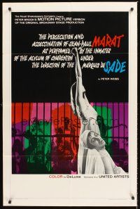 3e601 MARAT/SADE 1sh '67 the persecution and assassination of Jean-Paul performed by inmates!