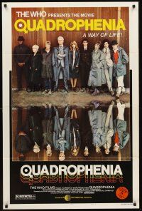 3e762 QUADROPHENIA style B 1sh '79 great image of The Who & Sting, English rock & roll!