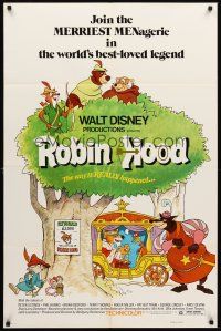3e789 ROBIN HOOD 1sh '73 Walt Disney's cartoon version, the way it REALLY happened!
