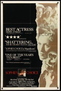 3e850 SOPHIE'S CHOICE 1sh '82 Alan J. Pakula directed, Meryl Streep, Kevin Kline, Peter MacNicol!