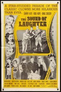 3e851 SOUND OF LAUGHTER 1sh '63 Bob Hope, Bing Crosby & Danny Kaye in a star-studded parade!