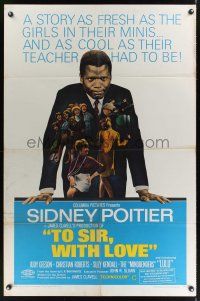 3e934 TO SIR, WITH LOVE 1sh '67 Sidney Poitier, Lulu, directed by James Clavell!