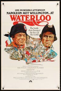 3e973 WATERLOO 1sh '70 great art of Rod Steiger as Napoleon Bonaparte & Christopher Plummer!