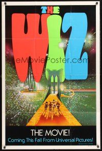 3e986 WIZ teaser 1sh '78 Diana Ross, Michael Jackson, Richard Pryor, Wizard of Oz, art by Bob Peak!
