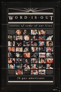 3e993 WORD IS OUT 1sh '78 homosexuality documentary, 26 gay Americans!