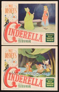 3f961 CINDERELLA 2 LCs '50 Walt Disney classic romantic musical fantasy cartoon!