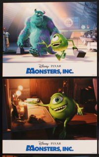 3f079 MONSTERS, INC. 9 color 11x14 stills '01 best Disney & Pixar computer animated CGI cartoon!