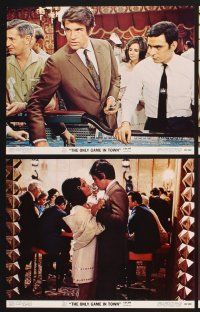 3f574 ONLY GAME IN TOWN 8 color 11x14 stills '69 Elizabeth Taylor & Warren Beatty in Las Vegas!
