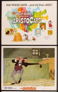 3f040 ARISTOCATS 9 LCs R80 Walt Disney feline jazz musical cartoon, great colorful images!