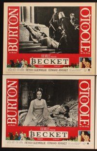 3f176 BECKET 8 LCs '64 Richard Burton in the title role, Peter O'Toole, John Gielgud