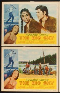 3f186 BIG SKY 8 LCs '52 Kirk Douglas in Howard Hawks' mighty adventure of the Great Northwest!