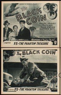 3f193 BLACK COIN 8 chapter 15 LCs '36 Ralph Graves, Ruth Mix, O'Brien, serial, Phantom Treasure!