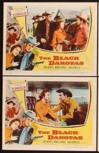 3f194 BLACK DAKOTAS 8 LCs '54 Gary Merrill, Wanda Hendrix, Sioux Indians!