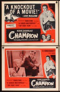 3f230 CHAMPION 8 LCs R55 boxer Kirk Douglas with Marilyn Maxwell, boxing classic!