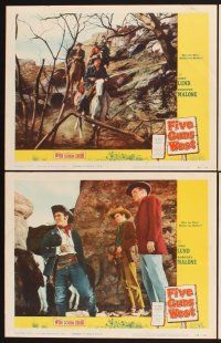 3f321 FIVE GUNS WEST 8 LCs '58 first Roger Corman, John Lund & Dorothy Malone!