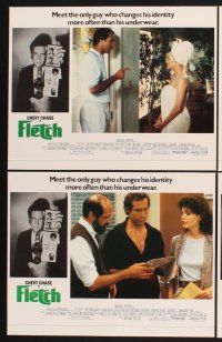 3f326 FLETCH 8 LCs '85 Michael Ritchie, wacky detective Chevy Chase, Dana Wheeler-Nicholson!