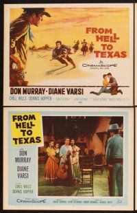 3f343 FROM HELL TO TEXAS 8 LCs '58 Henry Hathaway, Don Murray w/rifle, Diane Varsi!
