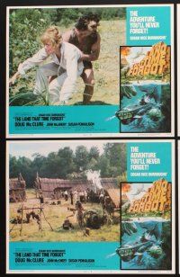 3f470 LAND THAT TIME FORGOT 8 LCs '75 Edgar Rice Burroughs, Doug McClure, dinosaurs!