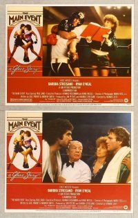 3f886 MAIN EVENT 7 LCs '79 boxing, great images of Barbra Streisand with Ryan O'Neal!