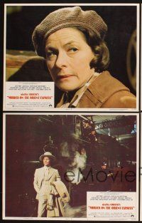 3f929 MURDER ON THE ORIENT EXPRESS 4 LCs '74 Agatha Christie, Lauren Bacall, Albert Finney!