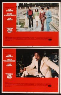 3f774 THREE THE HARD WAY 8 LCs '74 cool images of Jim Brown, Fred Williamson & Jim Kelly!