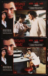 3f806 UNTAMED HEART 8 LCs '93 romantic images of Christian Slater & Marisa Tomei!