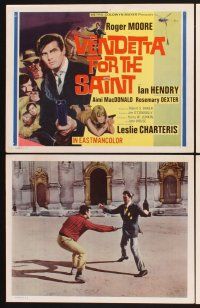 3f816 VENDETTA FOR THE SAINT 8 LCs '69 Roger Moore, Ian Hendry, Rosemary Dexter!