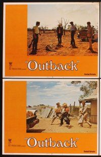 3f825 WAKE IN FRIGHT 8 LCs '71 Donald Pleasence & Sylvia Kay in tough Australian Outback!