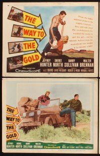 3f835 WAY TO THE GOLD 8 LCs '57 cool images of Jeffrey Hunter & sexy Sheree North!