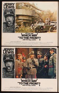 3f847 WHICH WAY TO THE FRONT 8 LCs '70 wacky c/u of Jerry Lewis as German general w/monocle!