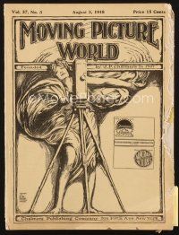 3g061 MOVING PICTURE WORLD exhibitor magazine Aug 3, 1918 Charlie Chaplin, Theda Bara's Cleopatra!