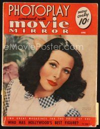 3g100 PHOTOPLAY magazine April 1941 portrait of beautiful Hedy Lamarr by Paul Hesse!