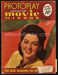 3g097 PHOTOPLAY magazine January 1941 smiling portrait of Rosalind Russell by Paul Hesse!