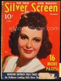 3g111 SILVER SCREEN magazine December 1940 artwork portrait of Linda Darnell by Marland Stone!