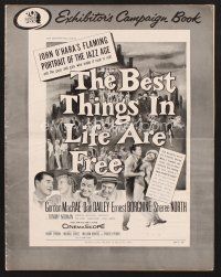 3g173 BEST THINGS IN LIFE ARE FREE pressbook '56 Michael Curtiz, Gordon MacRae, Sheree North!
