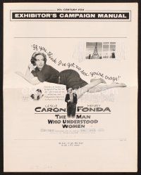 3g189 MAN WHO UNDERSTOOD WOMEN pressbook '59 Henry Fonda, super sexy full-length Leslie Caron!