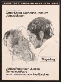 3g195 MAYERLING pressbook '69 no woman could satisfy Omar Sharif until Catherine Deneuve!