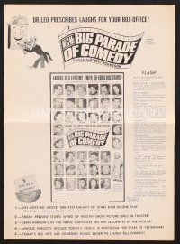 3g197 MGM'S BIG PARADE OF COMEDY pressbook '64 W.C. Fields, Marx Bros, Abbott & Costello, Lucy Ball