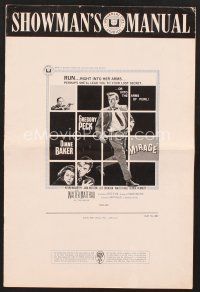 3g202 MIRAGE pressbook '65 is the key to Gregory Peck's secret in Diane Baker's arms?