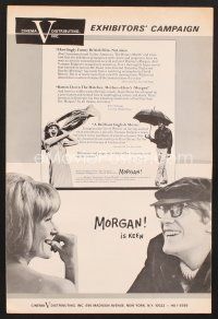 3g205 MORGAN pressbook '66 Vanessa Redgrave, David Warner, English black comedy!