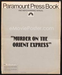 3g206 MURDER ON THE ORIENT EXPRESS pressbook '74 Agatha Christie, Sidney Lumet all-star mystery!