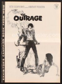 3g218 OUTRAGE pressbook '64 Paul Newman as a Mexican bandit in a loose remake of Rashomon!
