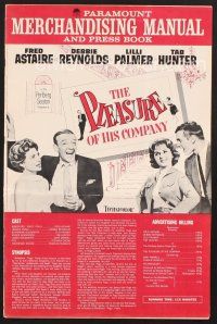 3g223 PLEASURE OF HIS COMPANY pressbook '61 Fred Astaire, Debbie Reynolds, Lilli Palmer, Tab Hunter