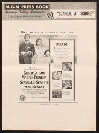 3g243 SCANDAL AT SCOURIE pressbook '53 Greer Garson, Walter Pidgeon, Agnes Moorehead