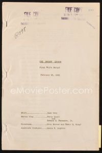 3g144 BORDER LEGION final white draft script February 25, 1930, screenplay by Heath & Paramore Jr.!