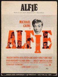 3g114 ALFIE sheet music '66 British cad Michael Caine, the title song Alfie!