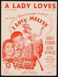 3g125 I LOVE MELVIN sheet music '53 Donald O'Connor & Debbie Reynolds, A Lady Loves!