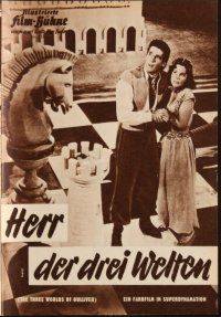 3g271 3 WORLDS OF GULLIVER German program '60 Ray Harryhausen fantasy classic, different images!
